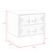 Isobel Modern Greek Key Lacquered Lucite Leg Side/Accent Table /Nightstand